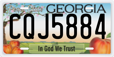GA license plate CQJ5884
