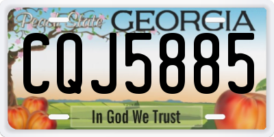 GA license plate CQJ5885