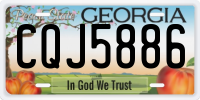 GA license plate CQJ5886