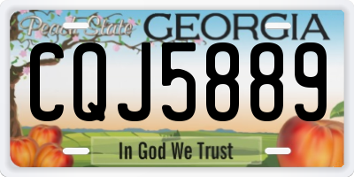 GA license plate CQJ5889