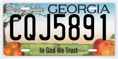 GA license plate CQJ5891