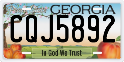 GA license plate CQJ5892