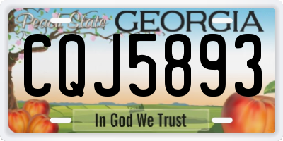 GA license plate CQJ5893