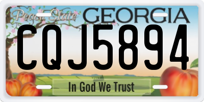 GA license plate CQJ5894