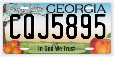 GA license plate CQJ5895