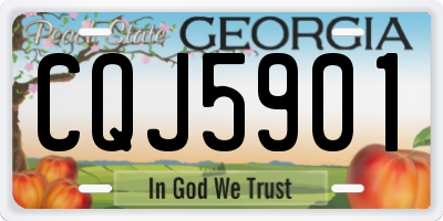 GA license plate CQJ5901