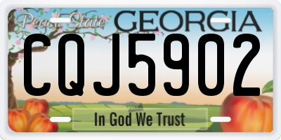 GA license plate CQJ5902