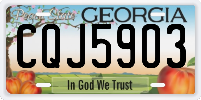 GA license plate CQJ5903