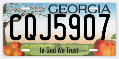 GA license plate CQJ5907