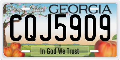 GA license plate CQJ5909