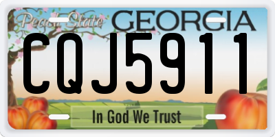 GA license plate CQJ5911
