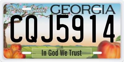 GA license plate CQJ5914