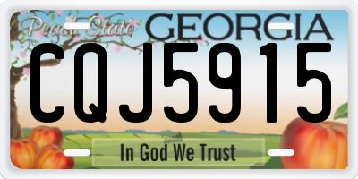 GA license plate CQJ5915