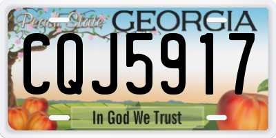 GA license plate CQJ5917