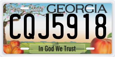 GA license plate CQJ5918