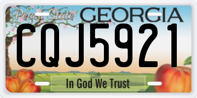GA license plate CQJ5921