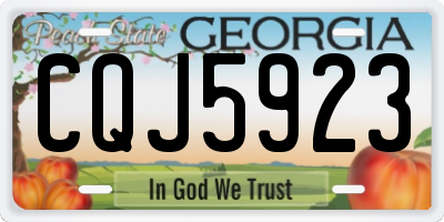 GA license plate CQJ5923