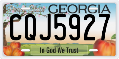 GA license plate CQJ5927