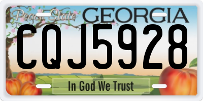 GA license plate CQJ5928