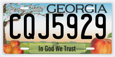 GA license plate CQJ5929