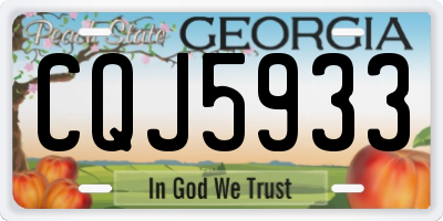 GA license plate CQJ5933
