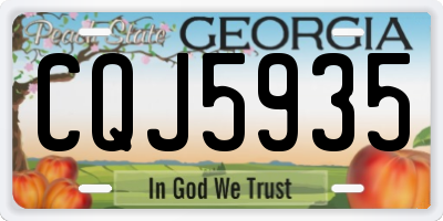 GA license plate CQJ5935