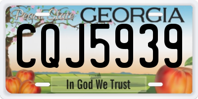 GA license plate CQJ5939