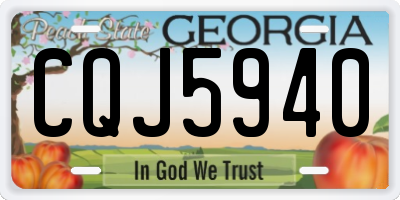 GA license plate CQJ5940