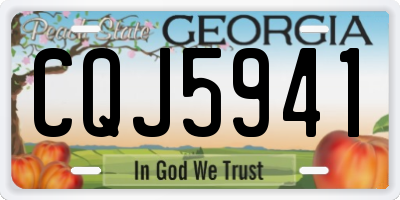 GA license plate CQJ5941