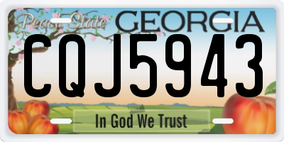 GA license plate CQJ5943