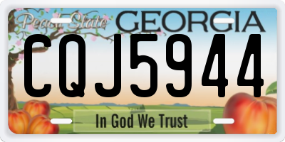 GA license plate CQJ5944
