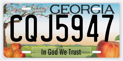 GA license plate CQJ5947