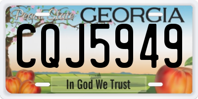GA license plate CQJ5949