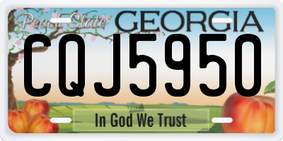 GA license plate CQJ5950