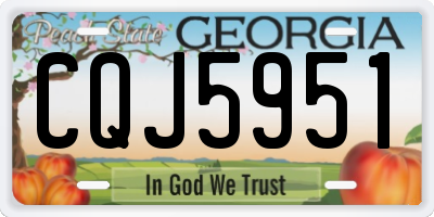 GA license plate CQJ5951
