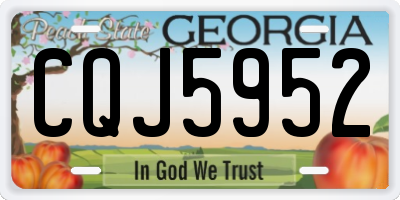 GA license plate CQJ5952