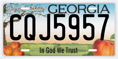 GA license plate CQJ5957