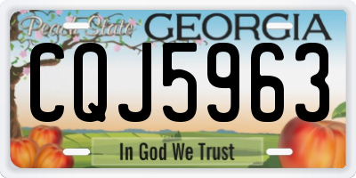 GA license plate CQJ5963