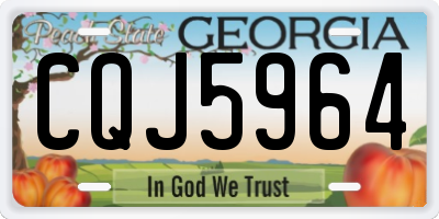 GA license plate CQJ5964