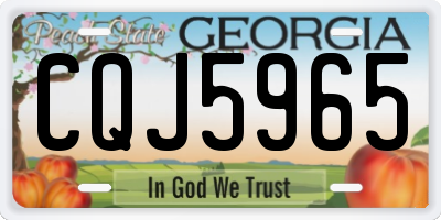 GA license plate CQJ5965