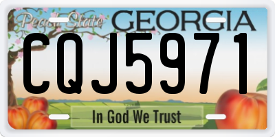GA license plate CQJ5971