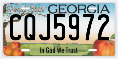 GA license plate CQJ5972