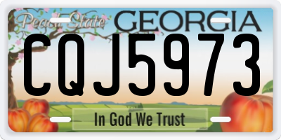 GA license plate CQJ5973