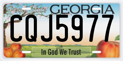 GA license plate CQJ5977