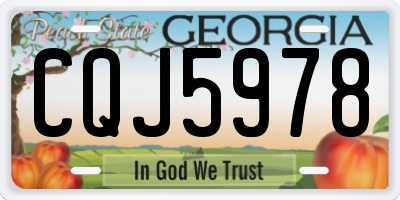 GA license plate CQJ5978