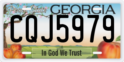 GA license plate CQJ5979