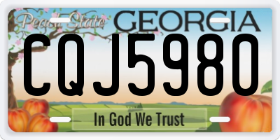 GA license plate CQJ5980