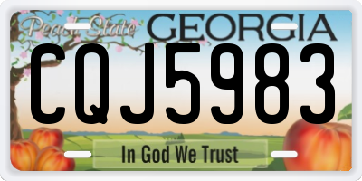 GA license plate CQJ5983