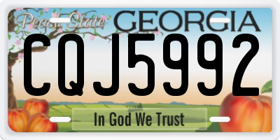 GA license plate CQJ5992