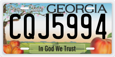 GA license plate CQJ5994